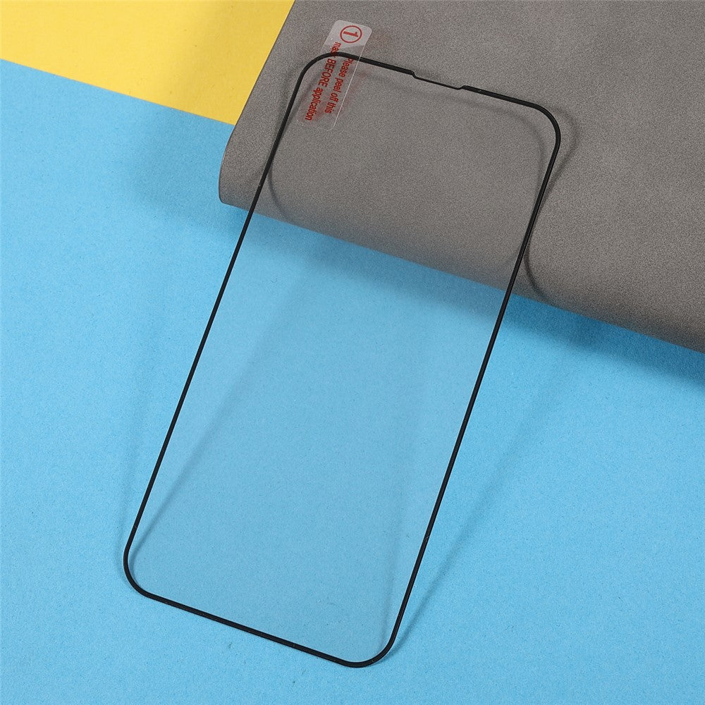 High Aluminum-Silicone Glass High Definition Full Glue Full-Screen Silk Printing Tempered Screen Glass for iPhone 17e / 16e / 13 / 13 Pro / 14
