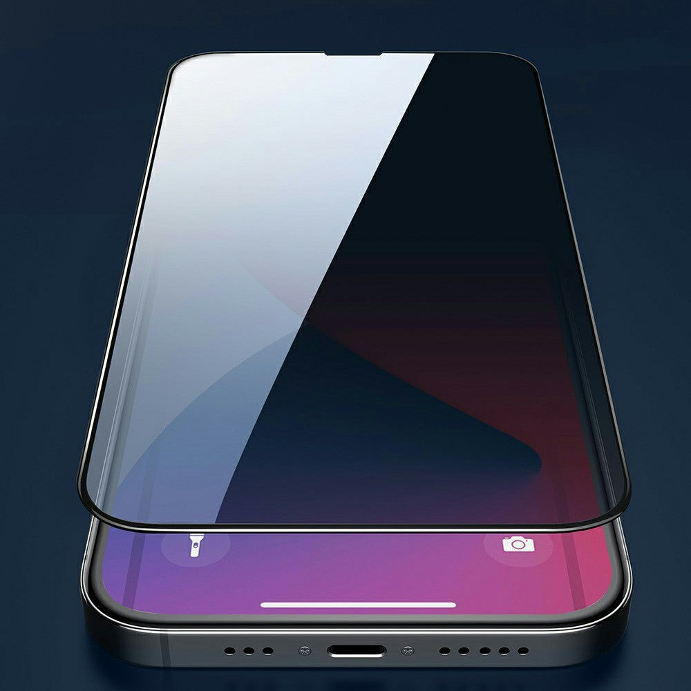 JOYROOM Anti-peep Silk Print Full Glue Tempered Glass Screen Protector for iPhone 13 Pro Max / 14 Plus