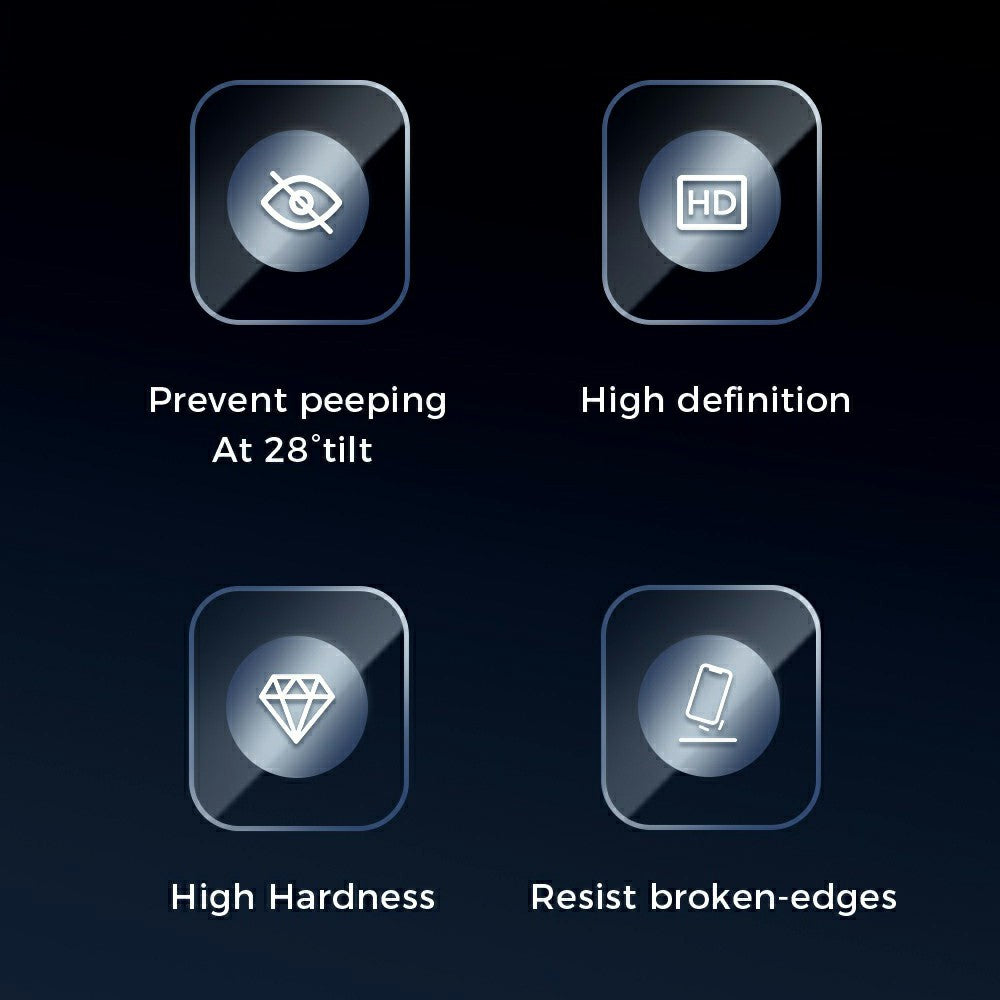 JOYROOM Anti-peep Silk Print Full Glue Tempered Glass Screen Protector for iPhone 13 Pro Max / 14 Plus