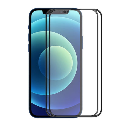 2Pcs / Set HAT PRINCE 9H Anti-Scratch Full Coverage Full Glue Clear Tempered Glass Screen Protector for iPhone 13 / 13 Pro / 14