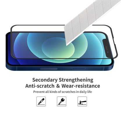 2Pcs / Set HAT PRINCE 9H Anti-Scratch Full Coverage Full Glue Clear Tempered Glass Screen Protector for iPhone 13 / 13 Pro / 14