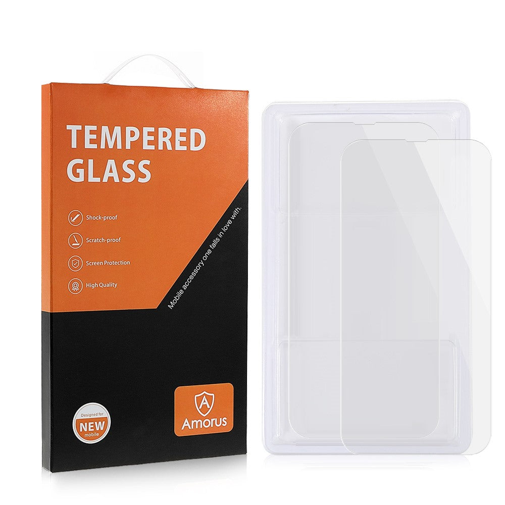 AMORUS 2Pcs / Set High Transparency Full Glue Tempered Glass Screen Protectors for iPhone 13 Pro Max / 14 Plus