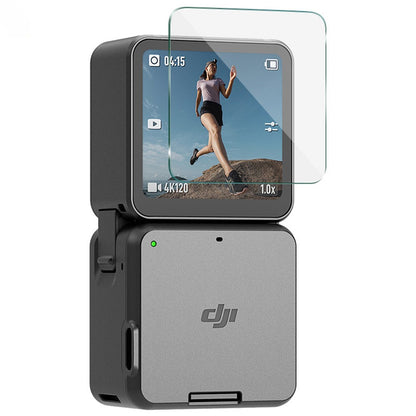 IMAK 1 Set Tempered Glass Explosion-proof Camera Front Screen + Rear Screen + Lens Protector Film Cover Kit for DJI Action 2