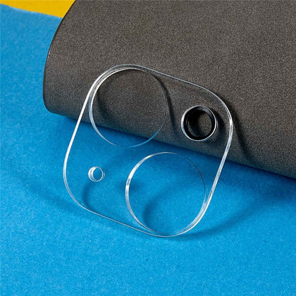 For iPhone 14 6.1 inch / 14 Plus 6.7 inch 2Pcs / Pack Rear Back Camera Lens 3D Arc Edge Tempered Glass HD Clarity Lens Film