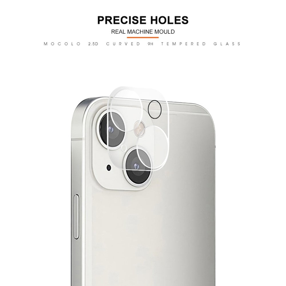 MOCOLO for iPhone 14 6.1 inch Silk Printing 9H Wear-resistant Waterproof Tempered Glass Back Camera Lens Protector