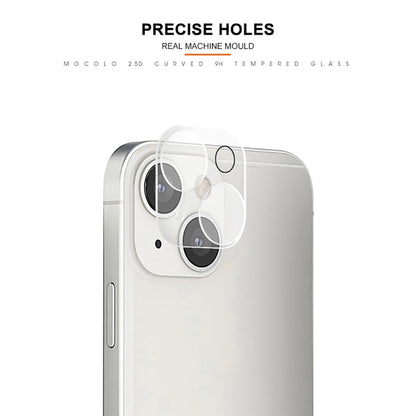 MOCOLO for iPhone 14 6.1 inch Silk Printing 9H Wear-resistant Waterproof Tempered Glass Back Camera Lens Protector