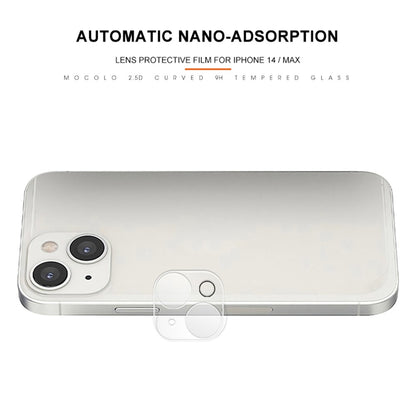 MOCOLO for iPhone 14 Plus 6.7 inch Anti-scratch Silk Printing 9H Explosion-proof Tempered Glass Back Camera Lens Protector