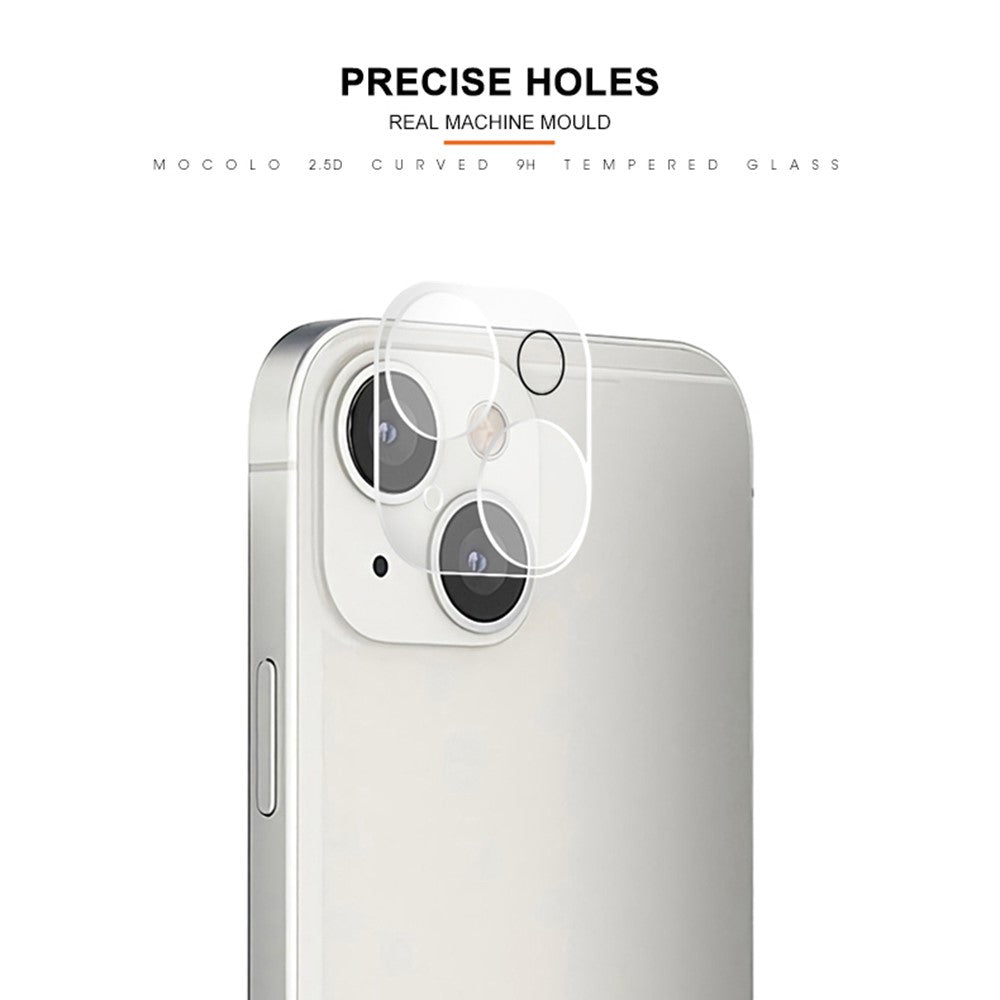 MOCOLO for iPhone 14 Plus 6.7 inch Anti-scratch Silk Printing 9H Explosion-proof Tempered Glass Back Camera Lens Protector