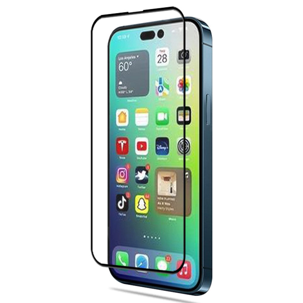 MOCOLO for iPhone 14 Pro Max 6.7 inch Full Screen Anti-fingerprint Anti-oil 3D Curved Edges Screen Protector HD Tempered Glass Film Full Glue