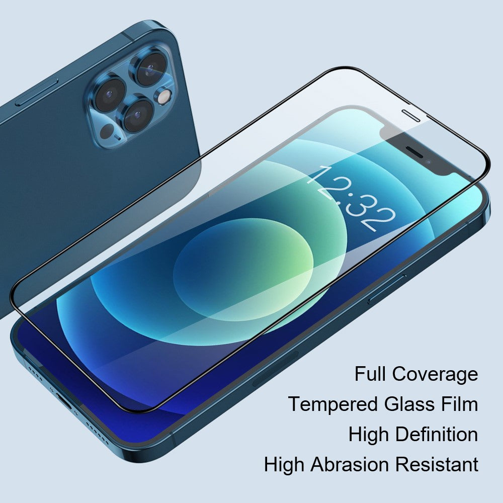 AMORUS 2Pcs / Pack for iPhone 14 Plus 6.7 inch Secondary Strengthening Silk Printing Tempered Glass Film, Full Glue Full Screen Protector