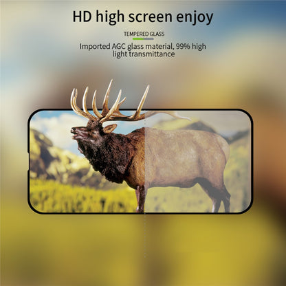 MOFI JK Tempered Glass Film Series-1 for iPhone 15 Pro Max Full Glue Screen Protector High Aluminum-silicon Glass Screen Film