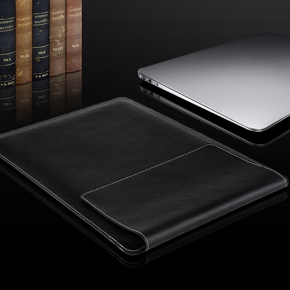 PU Leather Sleeve Pouch Case with Mouse Pad for MacBook Pro 15-inch (2016)
