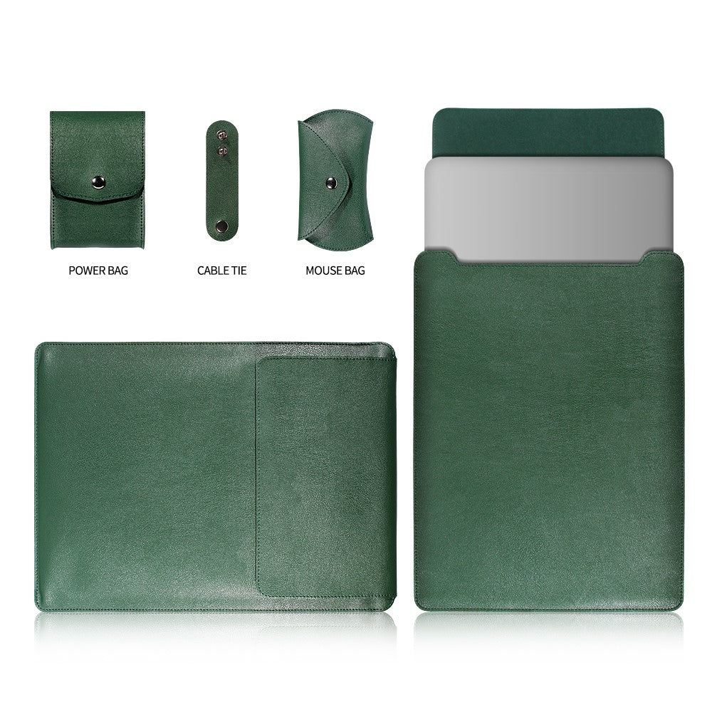 PU Leather Sleeve Pouch Case with Mouse Pad for MacBook Pro 15-inch (2016)