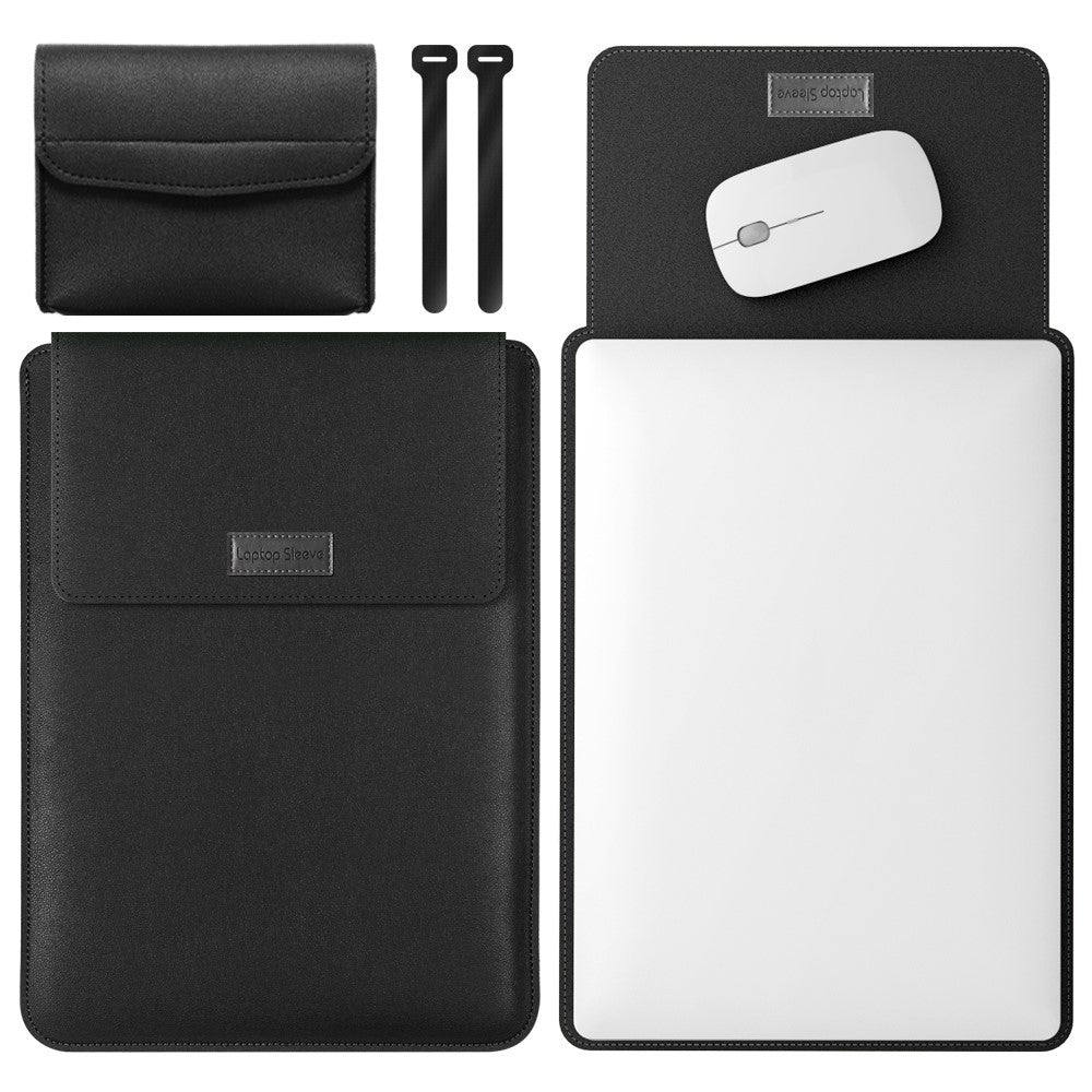 13-inch Universal Large Capacity Leather Protective Case Bag for Phone Tablets