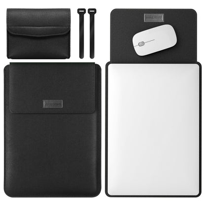 13-inch Universal Large Capacity Leather Protective Case Bag for Phone Tablets