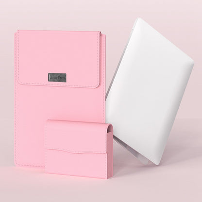 13-inch Universal Large Capacity Leather Protective Case Bag for Phone Tablets
