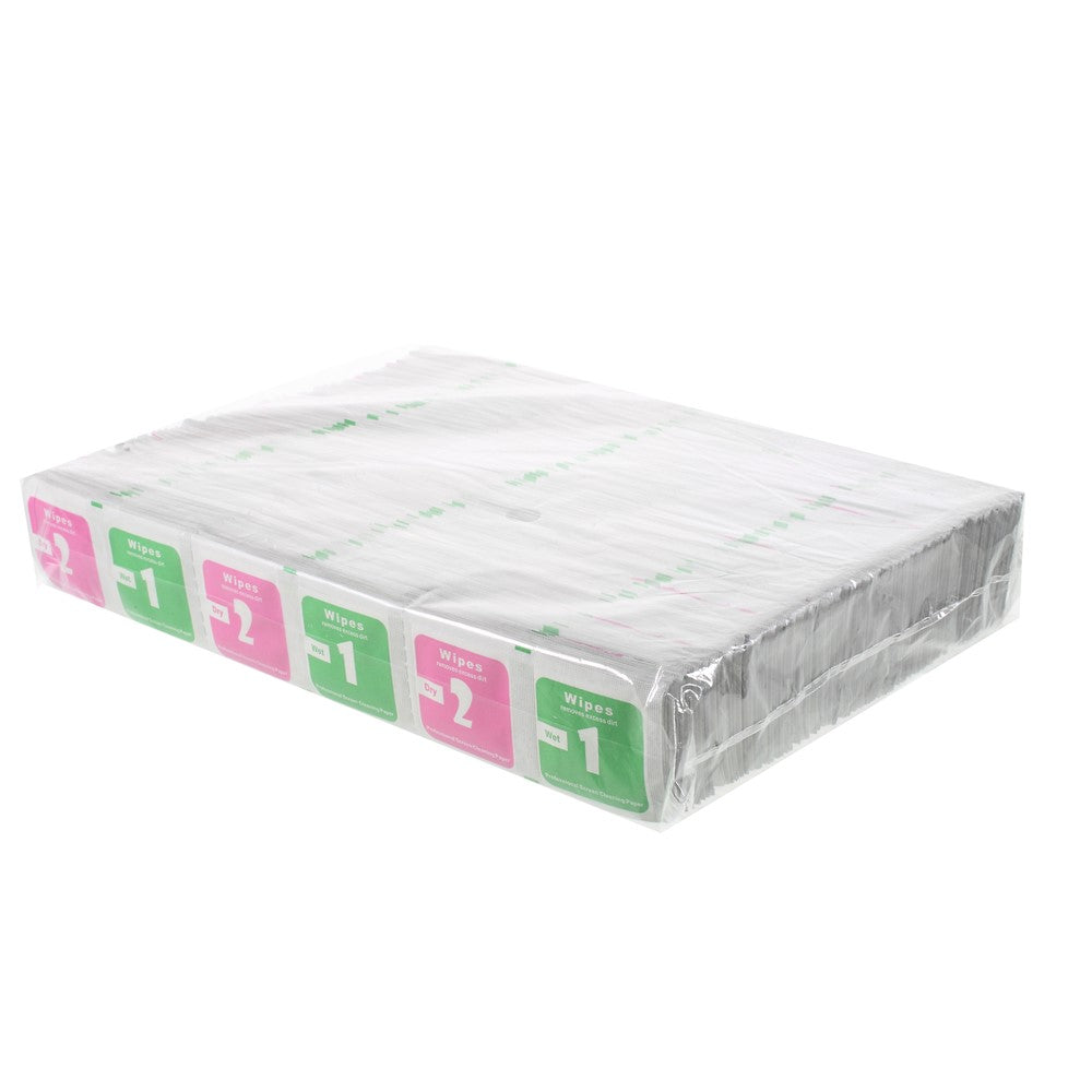 600Pcs/Pack Professional Screen Cleaning Paper (Dry Wipe + Wet Wipe)