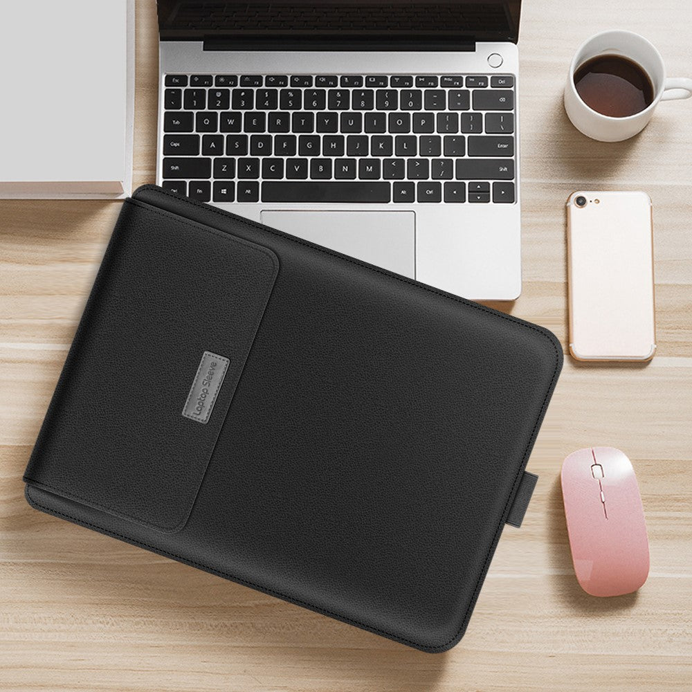 Universal Stand Foldable Laptop Bag Laptop Sleeve Leather Bag for MacBook 15 inches