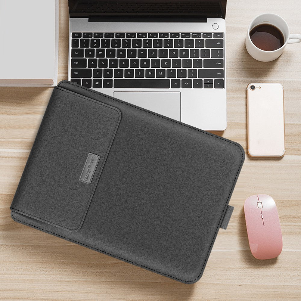 Universal Stand Foldable Laptop Bag Laptop Sleeve Leather Bag for MacBook 15 inches