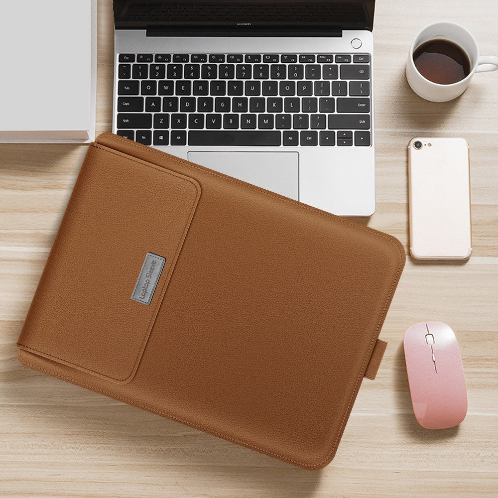 Universal Stand Foldable Laptop Bag Laptop Sleeve Leather Bag for MacBook 15 inches