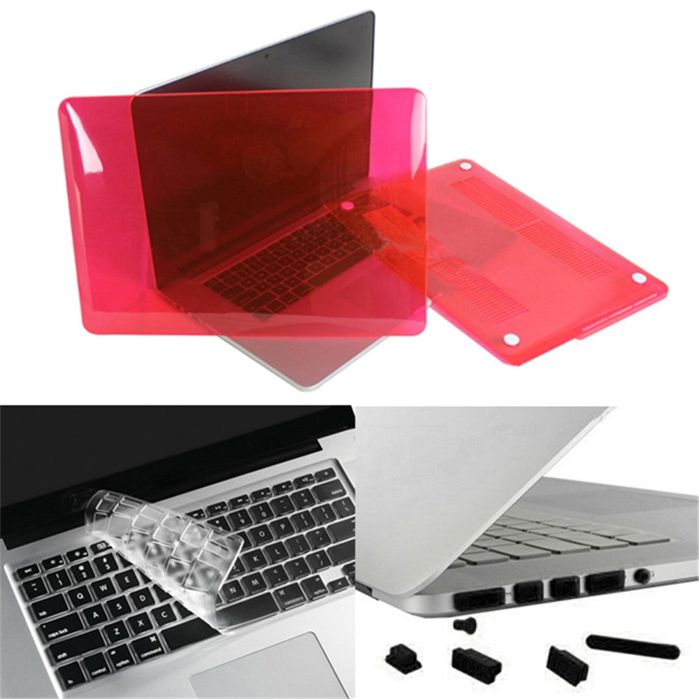 White ENKAY HAT PRINCE for Macbook Pro 13 inch with Retina Display (2012) A1425 Retina Display Crystal PC Cover + Keyboard Film + Anti-dust Plugs