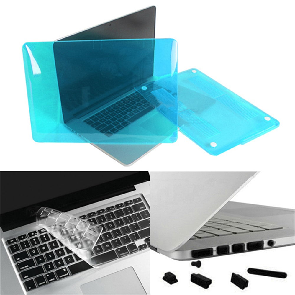White ENKAY HAT PRINCE for Macbook Pro 13 inch with Retina Display (2012) A1425 Retina Display Crystal PC Cover + Keyboard Film + Anti-dust Plugs