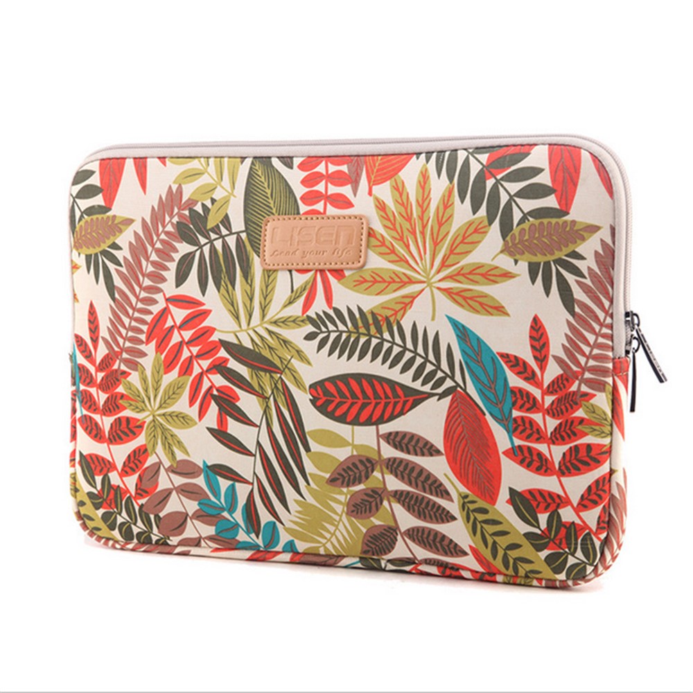 Colorful Leaves Canvas Notebook Briefcase for MacBook Pro 13-inch (2016)/HP DELL IBM, Size: 34.5 x 24 x 1.5 cm