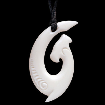 Hammerhead Shark Matau, handcrafted bone pendant