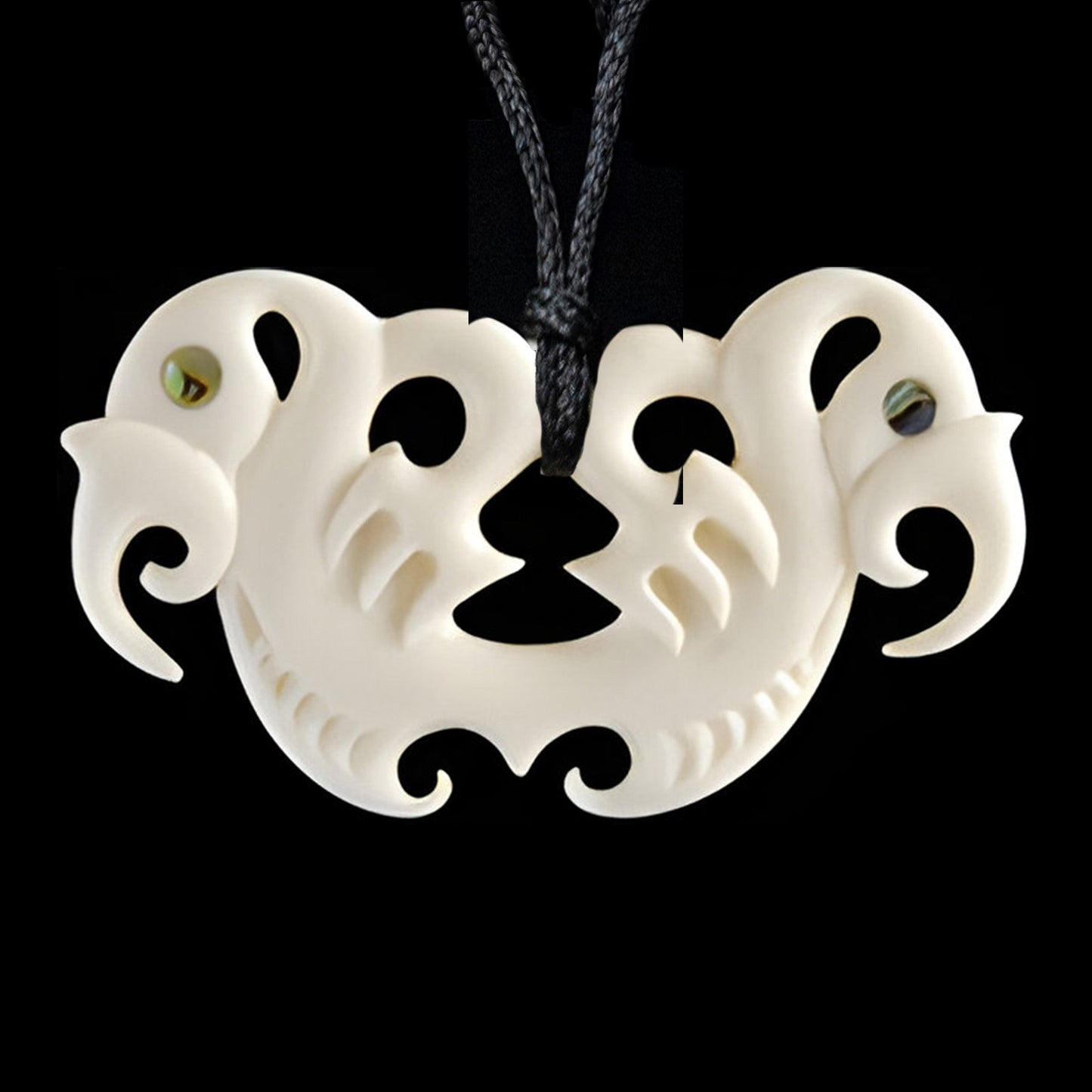 Pekapeka - manaia style, hand-crafted bone pendant