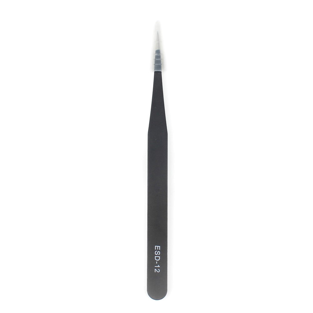 JF-604 Professional Straight Tip Stainless Steel Tweezer Maintenance Tool