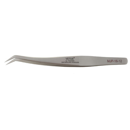 VETUS MJP-16-12 VETUS High Strength Stainless Steel Professional Curved Tip Tweezers Repair Tool
