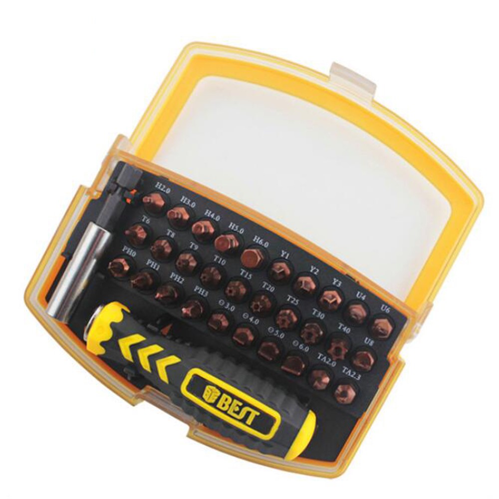 BEST BST-2166B 32 in 1 Interchangeable Precise Manual Screwdriver Set Multipurpose Repair Tools Kit
