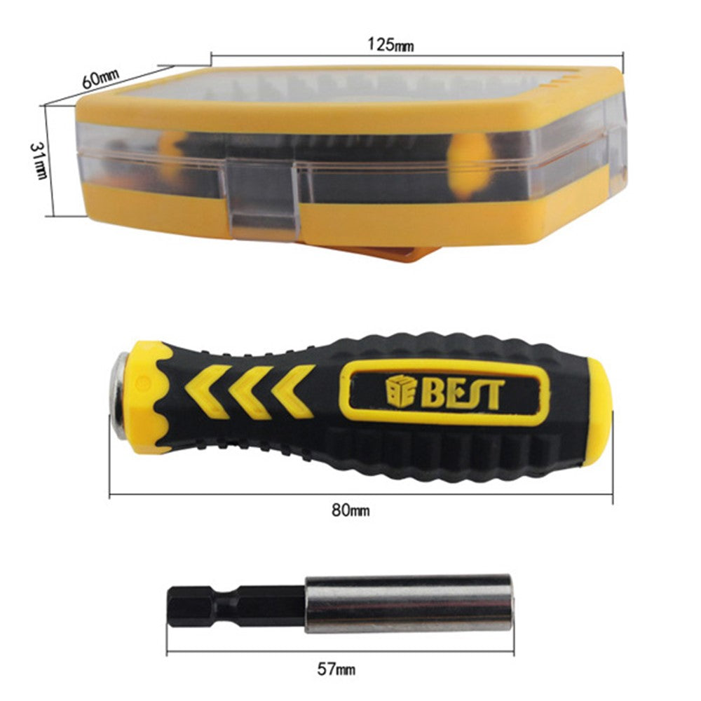 BEST BST-2166B 32 in 1 Interchangeable Precise Manual Screwdriver Set Multipurpose Repair Tools Kit