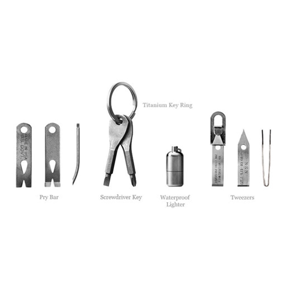 XTOOLS Key Style EDC Stainless Steel Slotted and Phillips 2 Screwdrivers Tool Set with Key Ring
