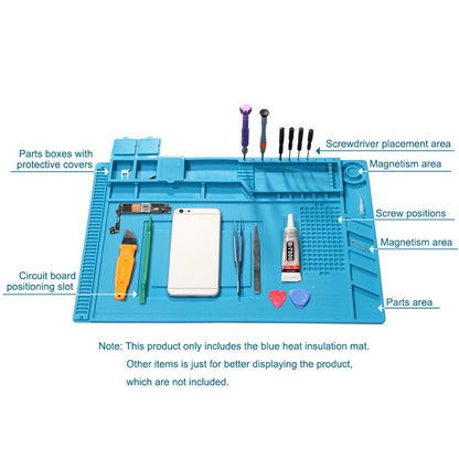 IPARTSEXPERT Heat Insulation Magnetic Screw Keeper Silicone Mat Cell Phone Maintenance Platform Pad
