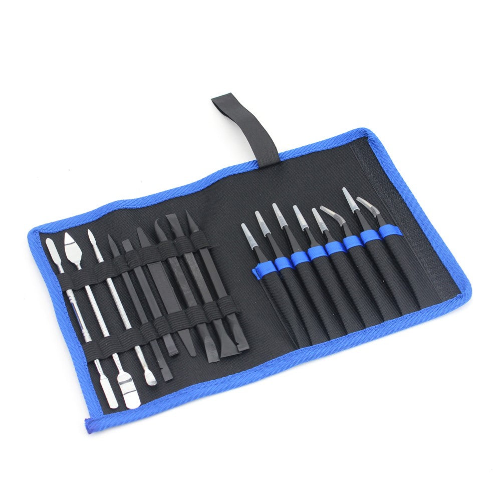 JF-8169 17 in 1 Mobile Phone Opening Pry Tool Tweezers Crowbars Repair Kit