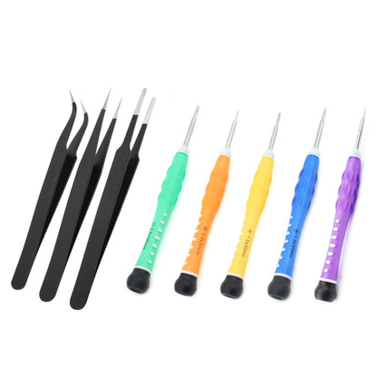 JF-8172 17-in-1 5 Screwdrivers Tweezers Pry Opening Tool Kit for iPhone Maintenance