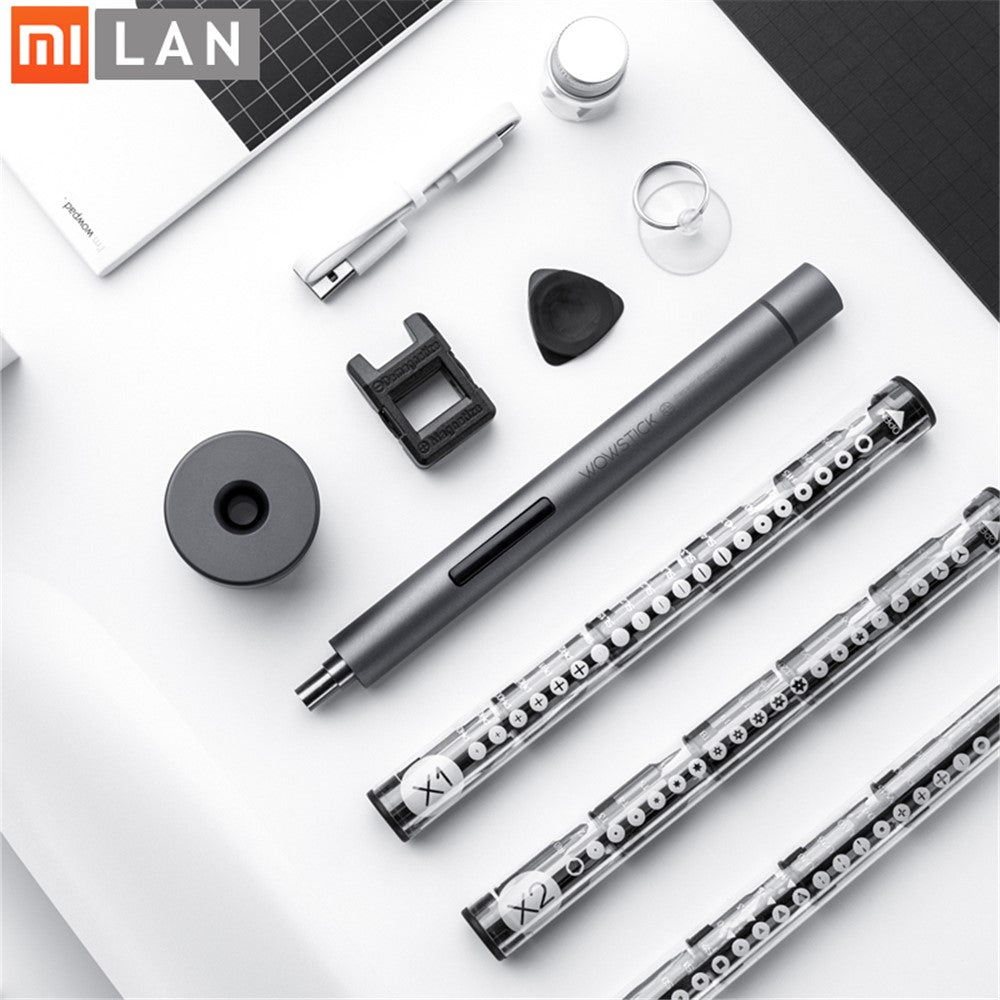 WOWSTICK 1F+ 64 in 1 Electric Screwdriver with 56 Bits Rechargeable Lithium Alloy Body 3 LED Lights