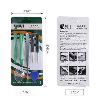 BEST BST-588 7 in 1 Mobile Phone Repair Tools Kit Spudger Pry Opening Tool Screwdriver Set