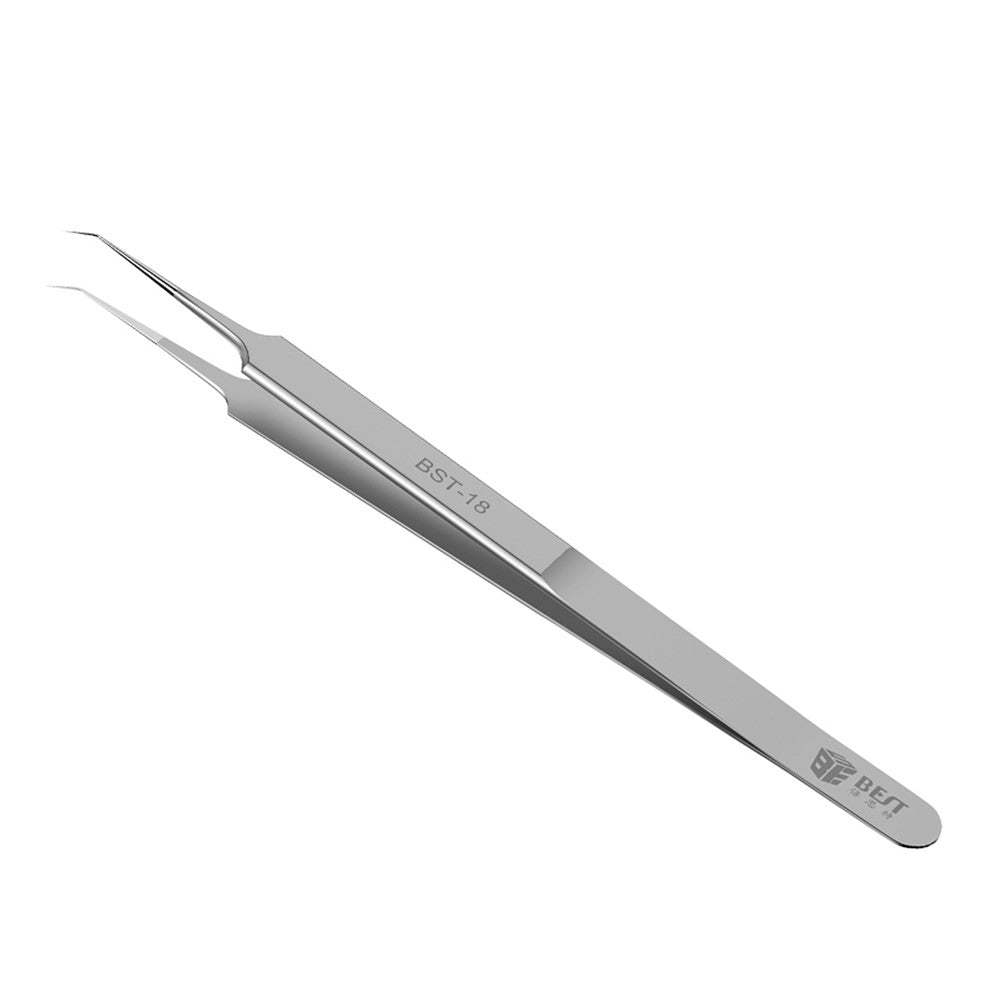 BST-18 Curved Tip Fingerprint Jump Wire Tweezer for Phone Mainboard Maintenance