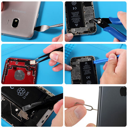 78-in-1 Professional Electronics Repair Tool Kit with Magnetizer Demagnetizer, Pliers, Repair Mat