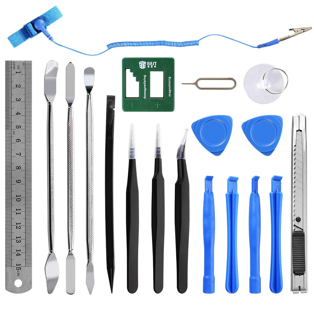 78-in-1 Professional Electronics Repair Tool Kit with Magnetizer Demagnetizer, Pliers, Repair Mat
