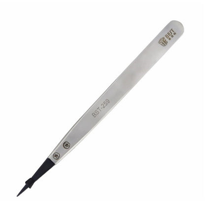 BEST BST-259A Stainless Steel Anti-static Fine Point Tweezers with Replaceable Tip