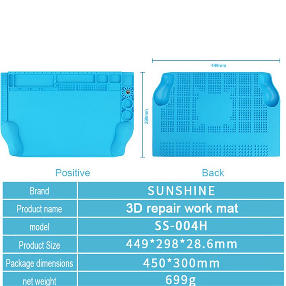 Heat Insulation Silicone Pad Soldering Station Mat Maintenance Platform for Phone Repair