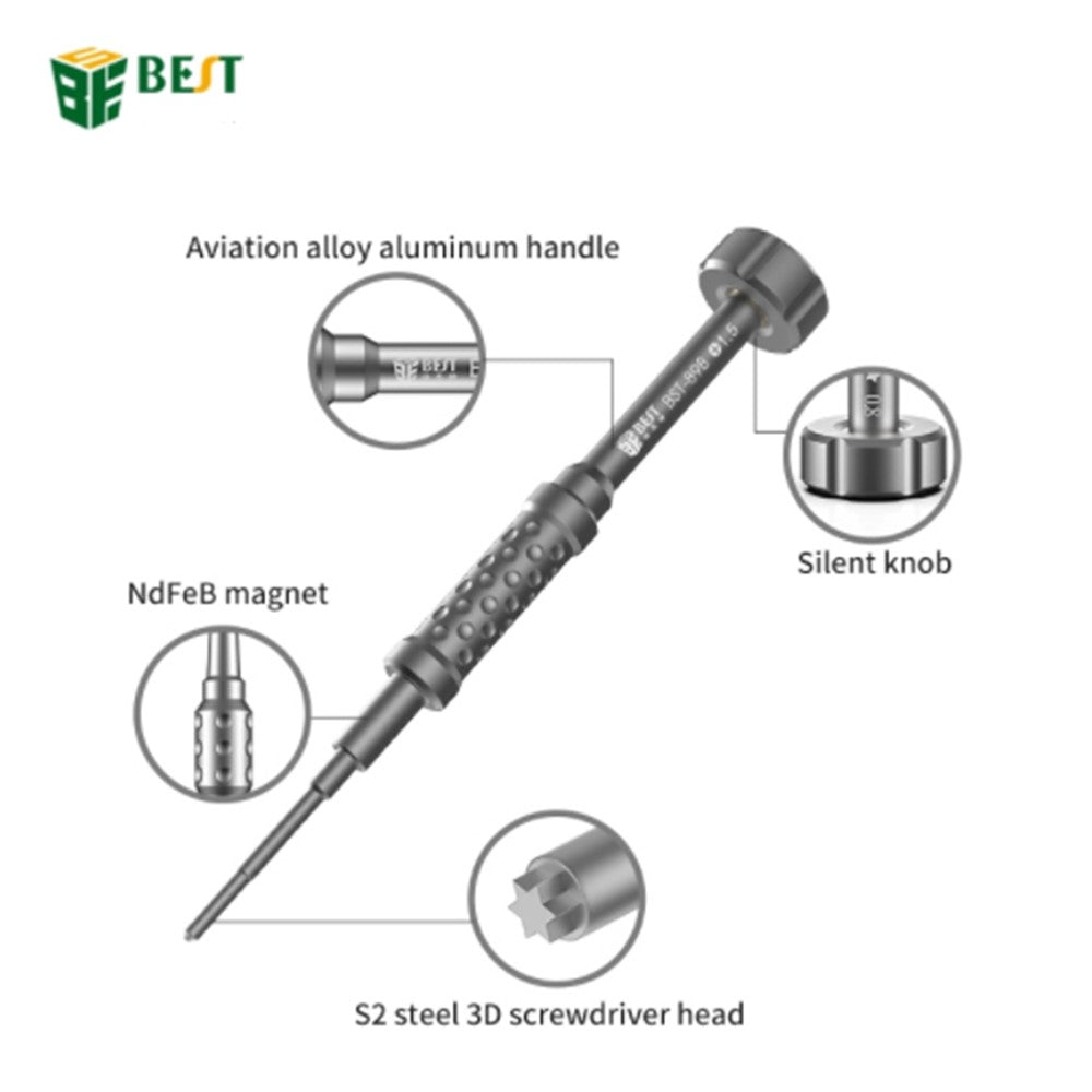 BST-898 Professional Precise Screwdriver Anti-slip Handle