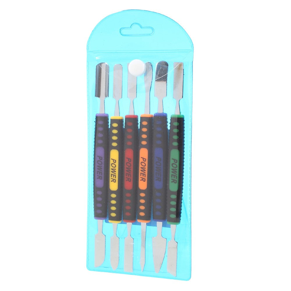 6PCS Dual Ends Metal Spudger Set for Mobile Phone Prying Opening Repair Tool Kit