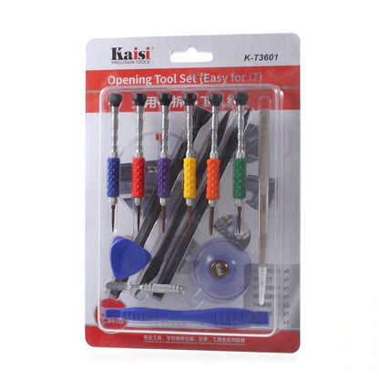 KAISI kt3601 14-in-1 Precision Mobile Phone Repair Screwdriver Tool Set With Spudger Tool for iPhone 7