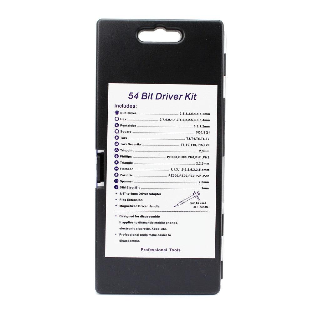 58-in-1 54 Bits Precision Screwdriver Disassembly Repairing Tool Set for iPhone Samsung Etc.