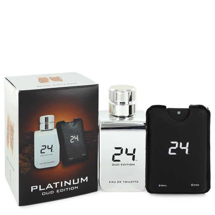 24 Platinum Oud Edition Eau De Toilette Concentree Spray  + 0.8 oz {Pocket Spray (Unisex) by Scentstory 100 ml