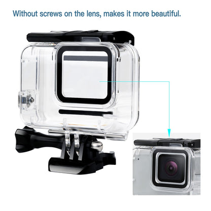 For GoPro Hero7 Silver / White Waterproof Case 30m Underwater Housing Protective Shell